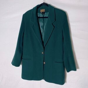 Vintage Eddie Bauer Green Wool Blend Blazer M